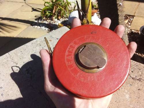 Vintage Massi Tools - 30m Leather Case Measuring Tape - Made in Germany