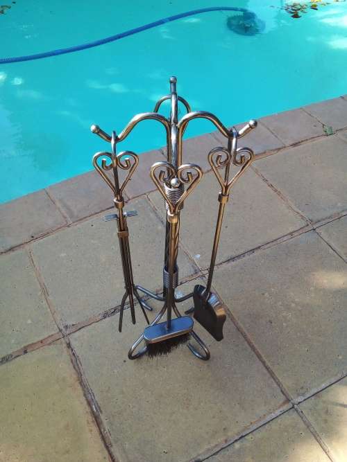 5 Piece Fireplace toolset MEGAMASTER avantgarde