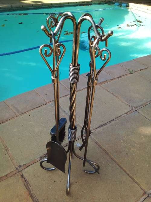 5 Piece Fireplace toolset MEGAMASTER avantgarde