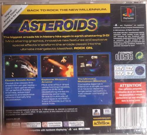 Playstation One game - ASTEROIDS