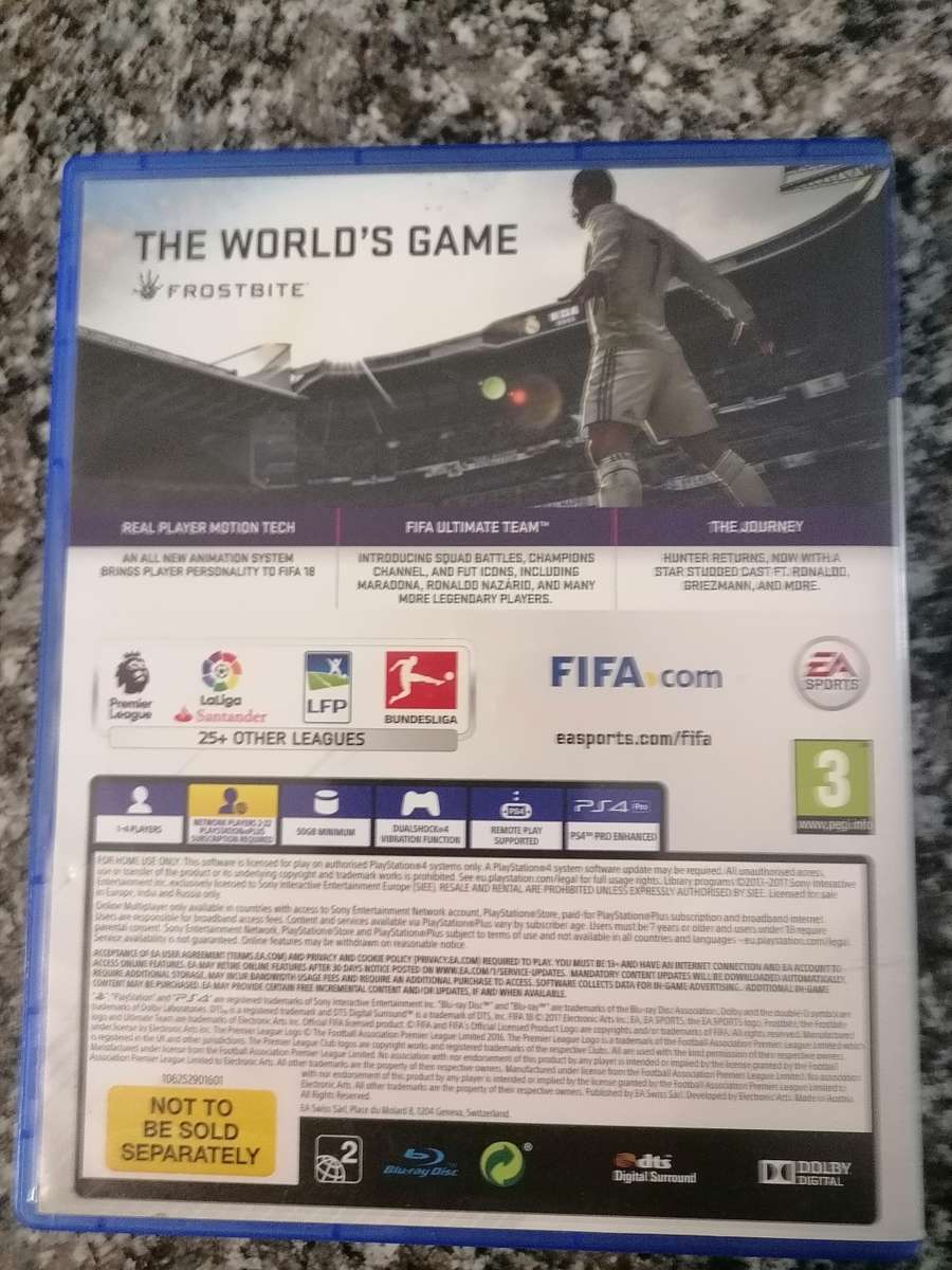 Fifa 18 (Ps4) - NEAR MINT CONDITION - SAME DAY SHIPPING