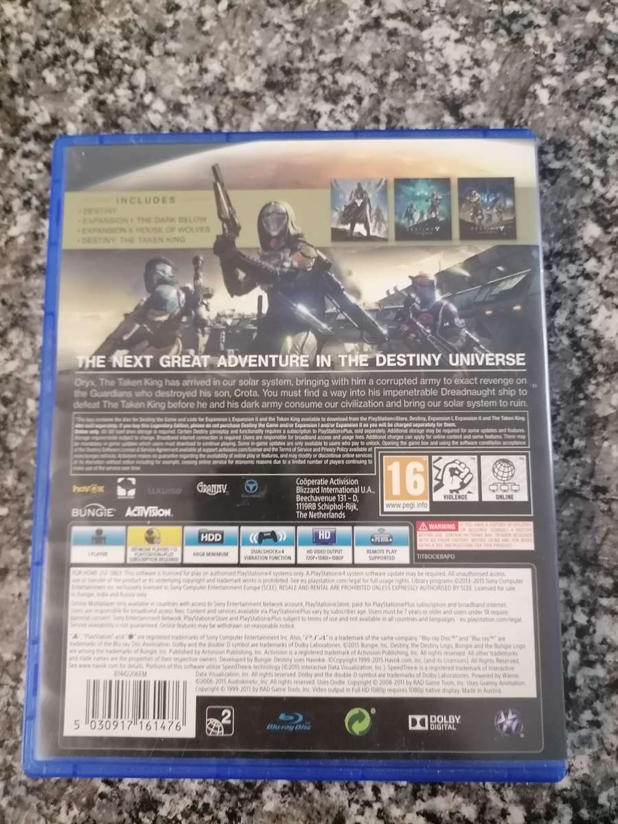DESTINY THE TAKEN KING ( LEGENDARY EDITION) GAME FOR PS4 - SAME DAY SHIPPING