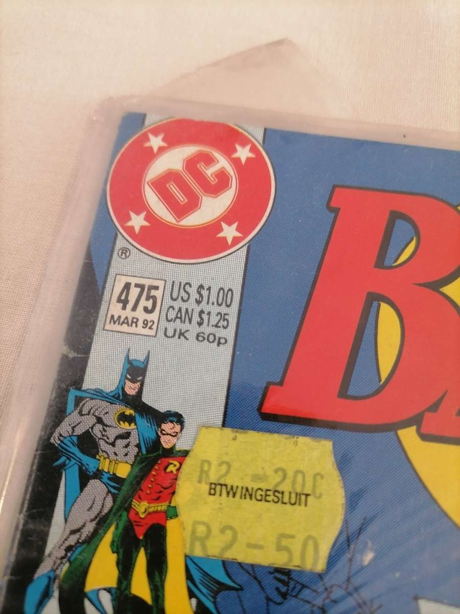 Batman #475 March 1992 VF 1rst Appearance of Renee Montoya - EXCELLENT CONDITION COMES WITH PLASTIC