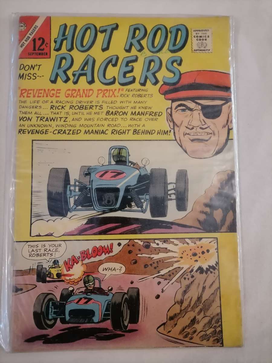 Hot Rod Racers #10  1966 - Charlton - CDC - EXCELLENT CONDITION COMES WITH PLASTIC SLEEVE