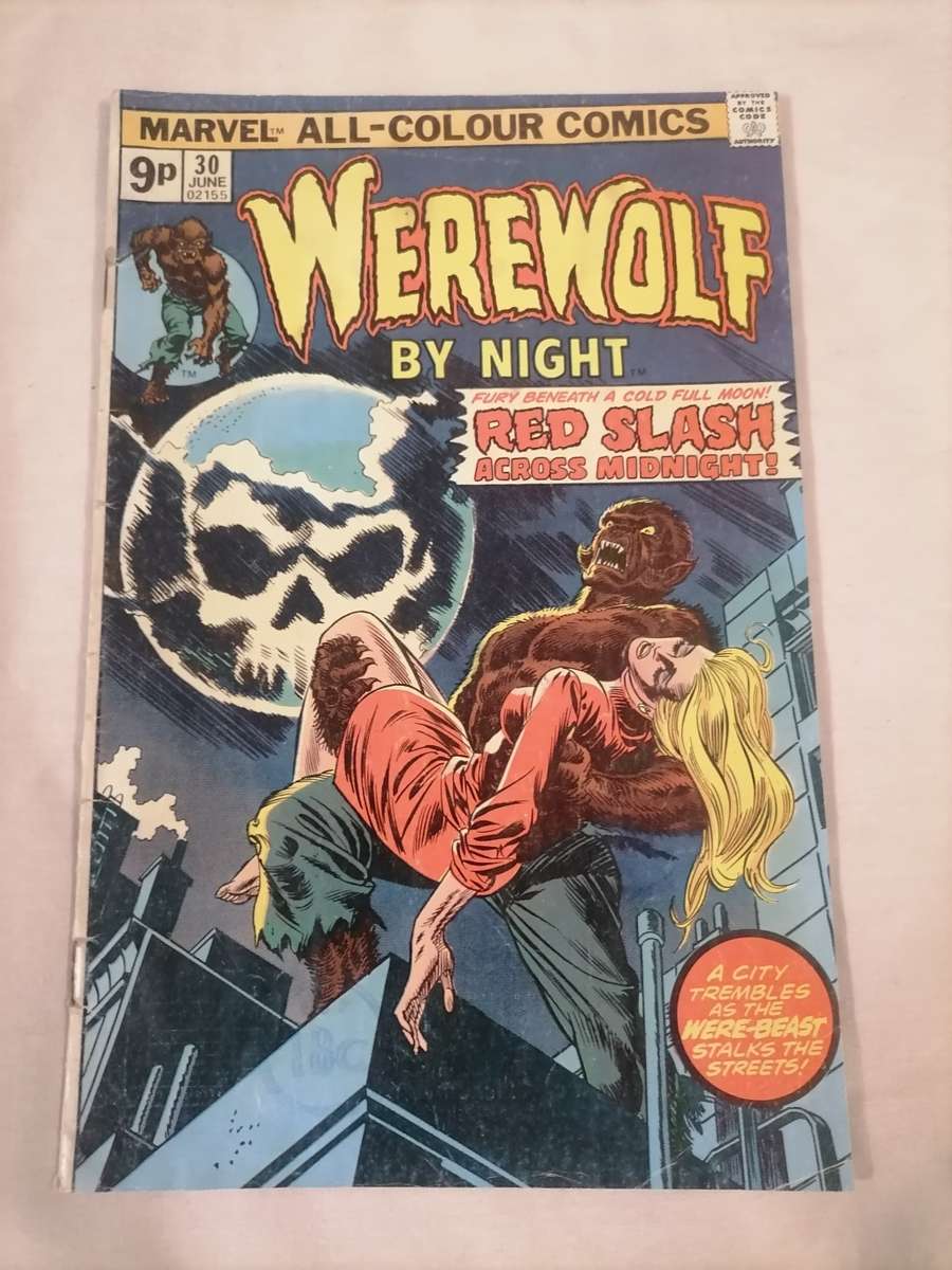 Marvel Werewolf by Night Red Slash Across Midnight Vol 1 No 30 June 1975 - EXCELLENT CONDITION COMES