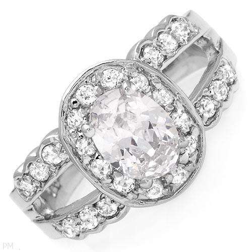 Attractive Brand New Ring With 2.55ctw Cubic zirconia Well Made in 925 Sterling