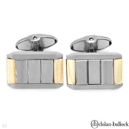 DOLAN BULLOCK Pleasant Brand New Cuff Links With Genuine Hematites Made in 18K Yellow Gold andTungst
