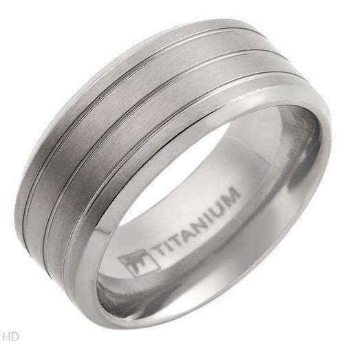 Attractive Brand New Gentlemens Band Comfort fit Ring Well Made in Titanium- Size 11