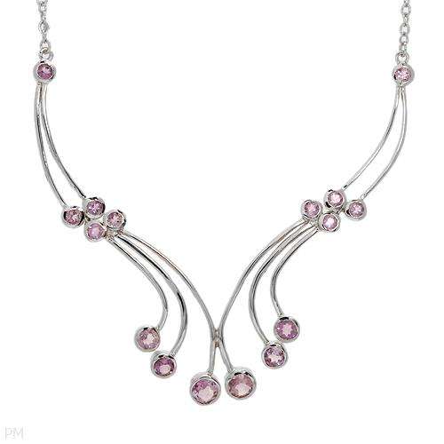 was R 795. CharmingNecklace With 3.00ctw Genuine Amethysts in 925 Sterling silver. Total item weight