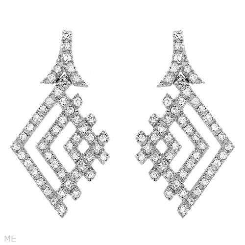 Brand New Earrings With 1.60ctw Cr diamonds 925 Sterling silver. Total item weight 6