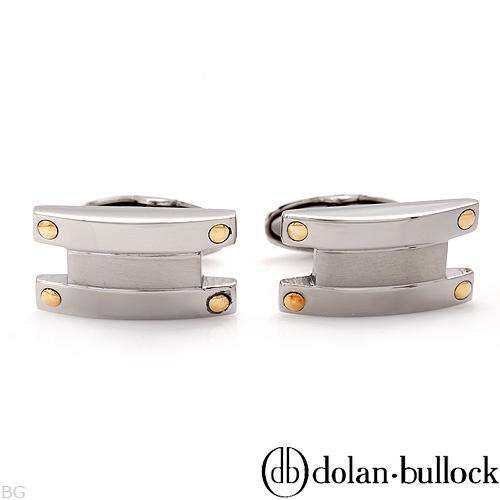 DOLAN BULLOCK High Quality Brand New Cuff Links Beautifully Designed in 18K/StSl Gold and Stainless