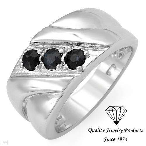Nice Ring With Genuine Sapphires Crafted in 925 Sterling silver. Total item weight 6.1g - Size 9