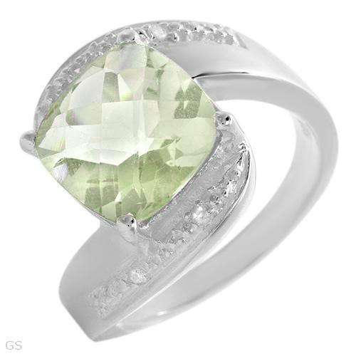 Nice Brand New Solitaire Plus Ring With 5.65ctw Precious Stones - Genuine Amethyst and Topazes Beaut