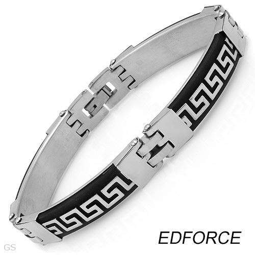 EDFORCE Attractive Gents Bracelet Stainless steel. Total item weight 25.6g Length 8.25in
