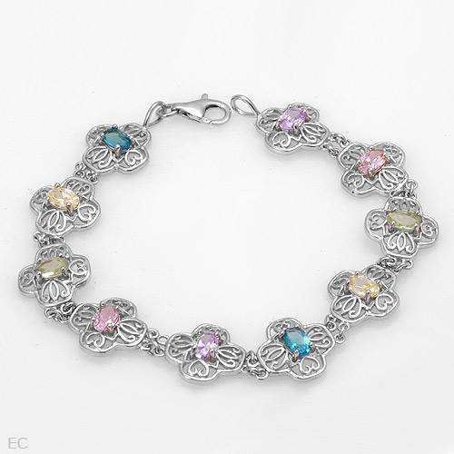 High Quality Bracelet With 12.20ctw Cubic zirconia Beautifully Crafted in 925 Sterling silver.