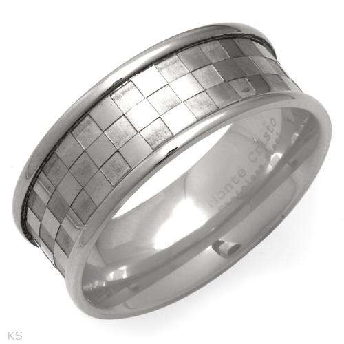 Attractive Gents Comfort fit Ring Beautifully Designed in Stainless steel- Size 10