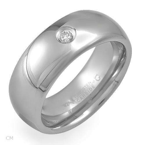 Nice Gents Comfort fit Ring With Genuine Clean Diamond Crafted in Tungsten. Total item weight 14.6g