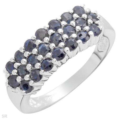 Fashionable Ring With 1.75ctw Genuine Sapphires Beautifully Crafted in Solid 925 Sterling silver