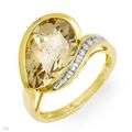 Stunning ring 5 ctw precious stones Genuine Diamonds and Quartz