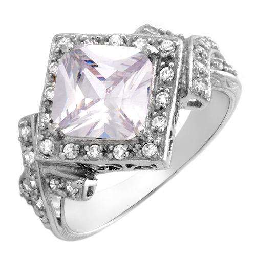 Vibrant Brand New Ring With 4.75ctw Cubic zirconia 925 Sterling silver- Size 7
