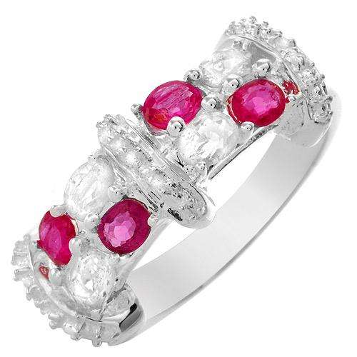 Wonderful Brand New Ring With 2.05ctw Precious Stones - Genuine Sapphires and Topazes 925 Sterling s