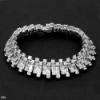Srunning Brand New Bracelet With 44.40ctw simulated diamonds Well Made in 925 Sterling silver.