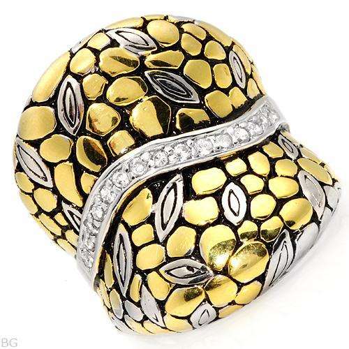 Irresistible Brand New Ring With 0.60ctw Cubic zirconia Beautifully Designed in 14K/925 silver