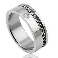 Brand NewStainless Steel Mens Ring SIze10