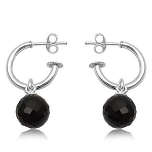 Charming Brand New Earrings With Onyx  925 Sterling silver.