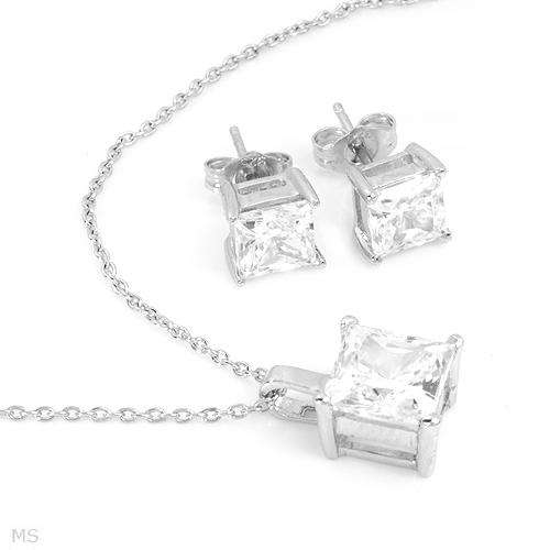 Exquisite Jewelry set - Brand New Earrings With 8.30ctw Cubic zirconia Made in 925 Sterling silver L
