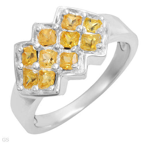 Wonderful Brand New Ring With 1.20ctw Genuine Sapphires 925 Sterling silver- Size 6