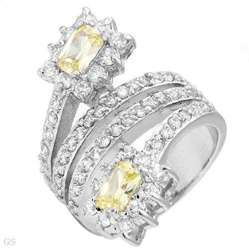 Attractive Brand New Ring With 5.70ctw Cubic zirconia 925 Sterling silver. Total item weight 10.2g -