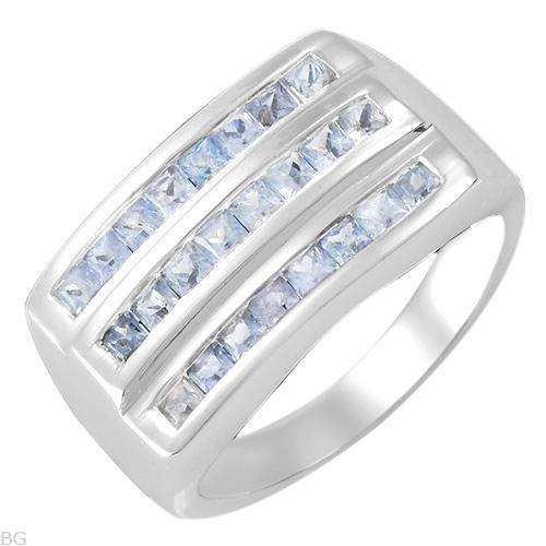 Nice Brand New Ring With 1.20ctw Genuine Sapphires 925 Sterling silver. Total item weight 6.0g - Siz