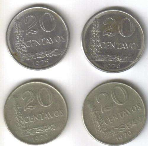 Brazil - 20 Centavos x 4
