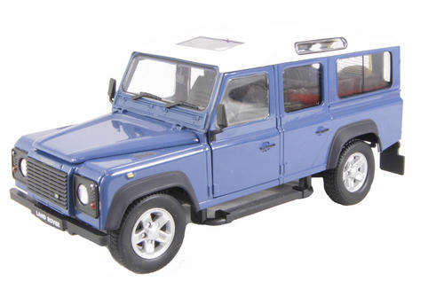 CARARAMA : LAND ROVER Defender BLUE, 1/24 New in Box,Die-Cast