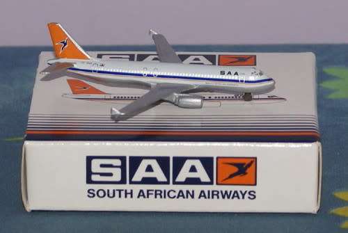Vintage MINIATURE SAA AIRBUS A320, by SCHABAK, DIE CAST, MINT in BOX