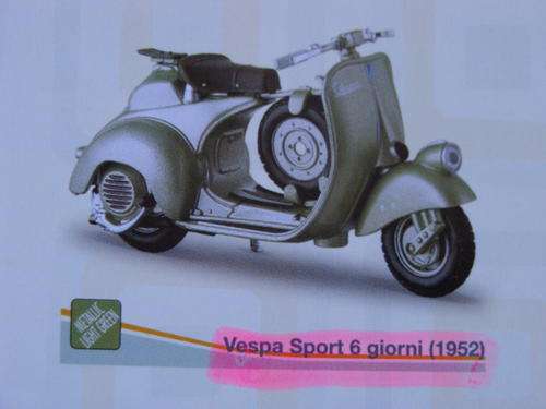 VESPA SPORT 6 GIORNI (1952) by MAISTO, SCALE 1:18 NEW IN BOX