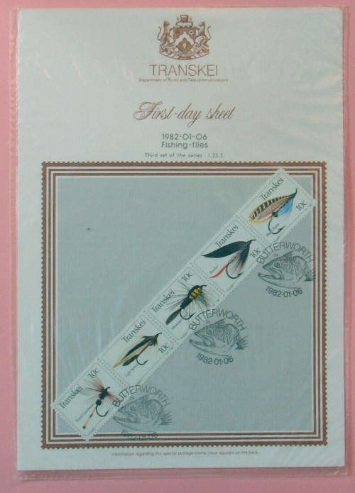 1982 TRANSKEI FISHING FLIES FD SHEET