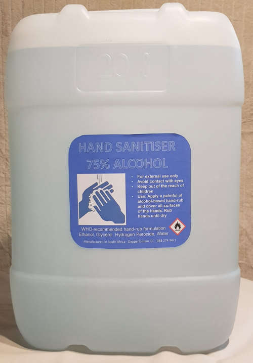 Hand Sanitiser Bulk - 75% Alcohol - WHO Formulation - 20 Liters - In Drum