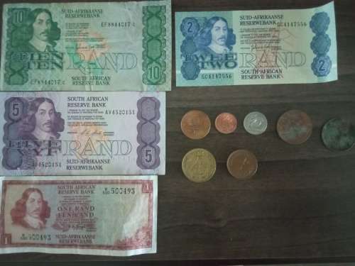 bank notes and coins