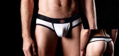 Mens comfortable g-string WHITE