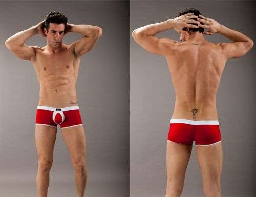 1002-PJ RED ( Mens sexy boxes )