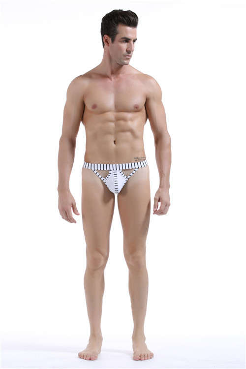 5003-DK WHITE G-String MENS UNDERWEAR