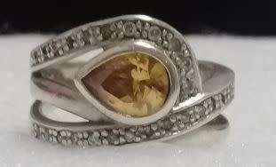 BEAUTIFUL, 925 SILVER LADIES DRESS RING.