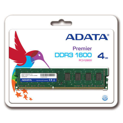 ADATA Premier 4096MB DDR3 1600MHZ Desktop Memory