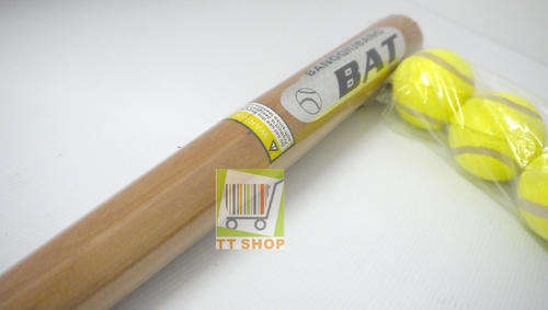 32" Baseball bat Wooden solid high grade + Three Teeballs for free!!!