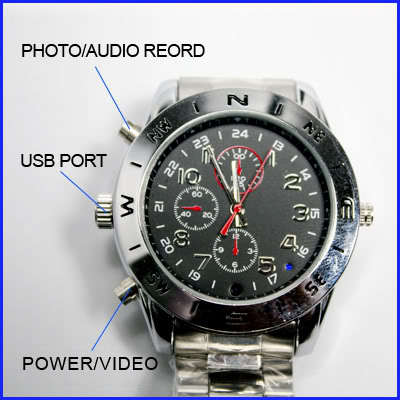 LUXURY New HD Sporty Spy Watch Mini Hidden Camera 4GB