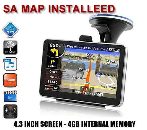 Car GPS Navigational System 4.3 Inch, 4GB Internal Memory - EASY TO USE!!!