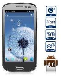 4.7" Andriod 4.0 Dual SIM Quald-band Wifi FM Bluetooth GPS/A-GPS 3G Touch Screen Cell Phone White