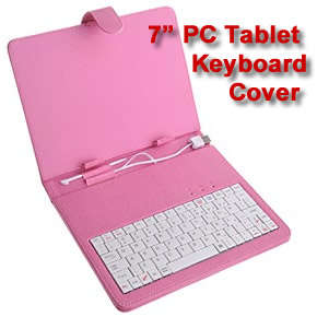 DELUXE Keyboard Case for 7 Inch Android PC Tablet-pink